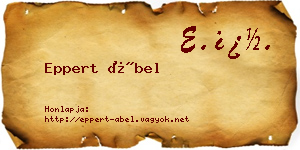 Eppert Ábel névjegykártya