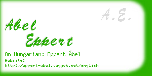 abel eppert business card