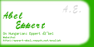 abel eppert business card